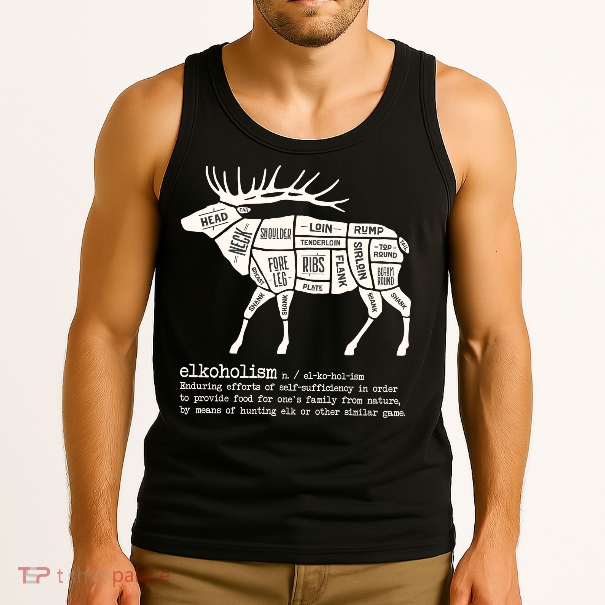 Elkoholism Elk Hunting Tank Top