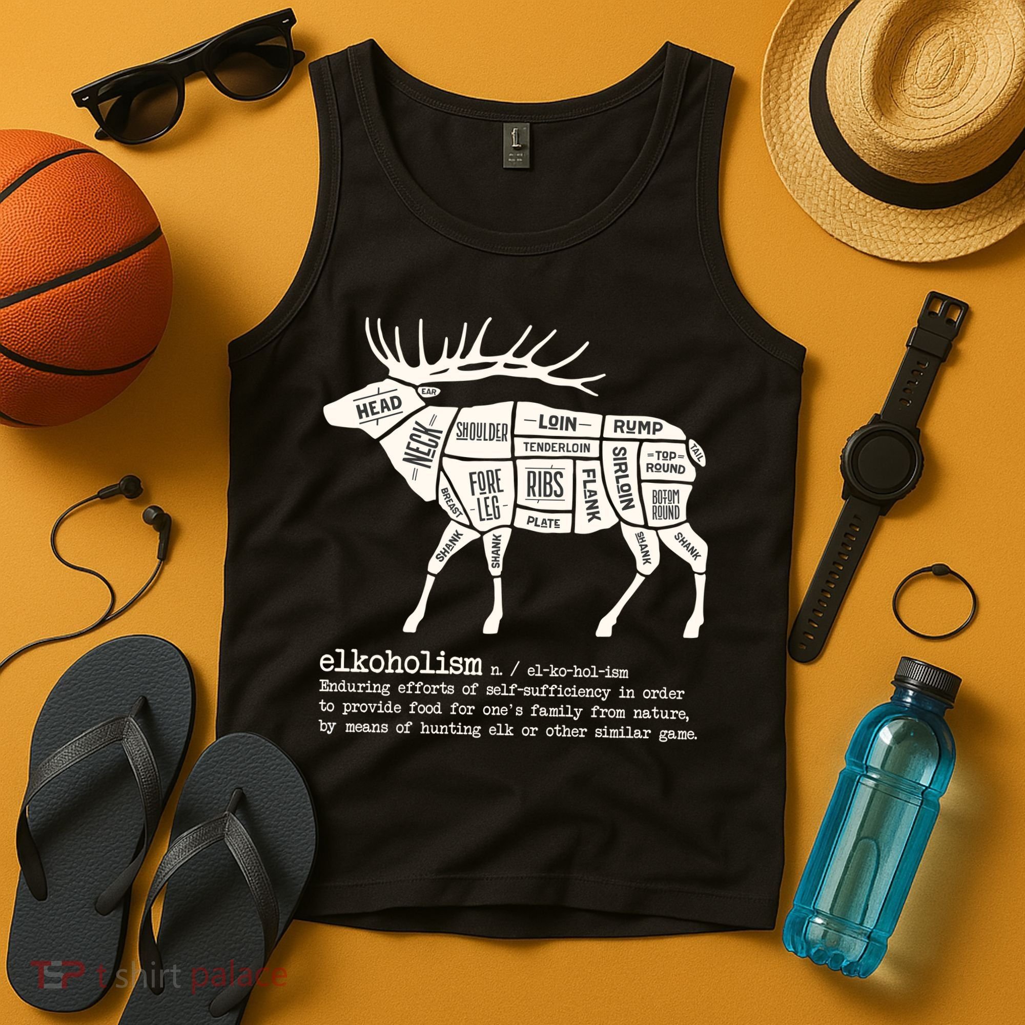 Elkoholism Elk Hunting Tank Top
