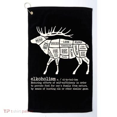 Elkoholism Elk Hunting Golf Towel
