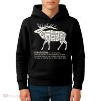 Elkoholism Elk Hunting Kids Hoodie thumb 4