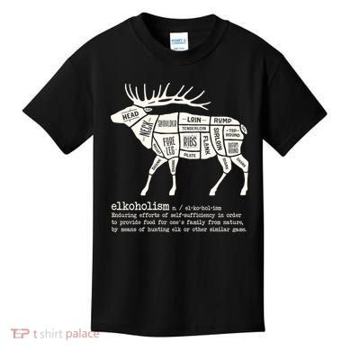 Elkoholism Elk Hunting Kids T-Shirt