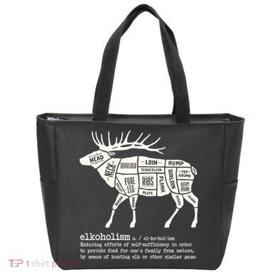 Elkoholism Elk Hunting Tote Bag