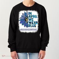 English Language Learner Teacher In April We Wear Blue Gift Women's Sweatshirt thumb 0