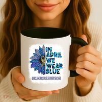 English Language Learner Teacher In April We Wear Blue Gift Coffee Mug thumb 3