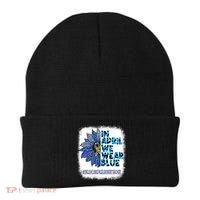 English Language Learner Teacher In April We Wear Blue Gift Beanie thumb 0