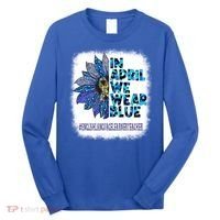English Language Learner Teacher In April We Wear Blue Gift Long Sleeve Shirt thumb 0