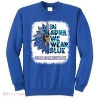 English Language Learner Teacher In April We Wear Blue Gift Sweatshirt thumb 0