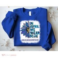 English Language Learner Teacher In April We Wear Blue Gift Sweatshirt thumb 2