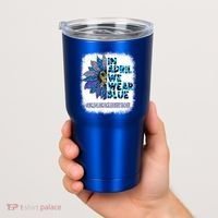 English Language Learner Teacher In April We Wear Blue Gift Tumbler thumb 2