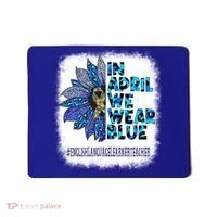 English Language Learner Teacher In April We Wear Blue Gift Mousepad thumb 0