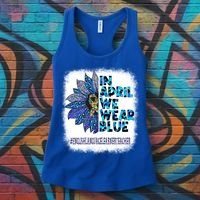 English Language Learner Teacher In April We Wear Blue Gift Women's Tank Top thumb 3