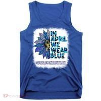 English Language Learner Teacher In April We Wear Blue Gift Tank Top thumb 0