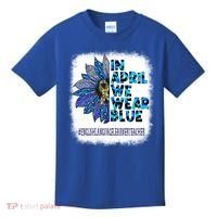English Language Learner Teacher In April We Wear Blue Gift Kids T-Shirt thumb 0