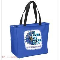 English Language Learner Teacher In April We Wear Blue Gift Tote Bag thumb 2