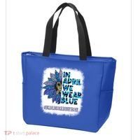 English Language Learner Teacher In April We Wear Blue Gift Tote Bag thumb 3