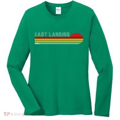 East Lansing Michigan Women's Long Sleeve Shirt