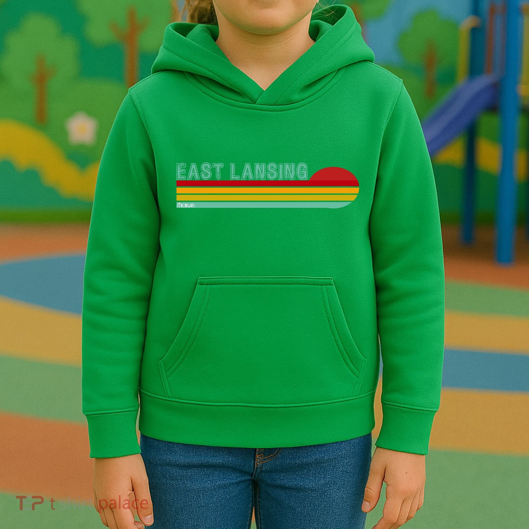 East Lansing Michigan Kids Hoodie