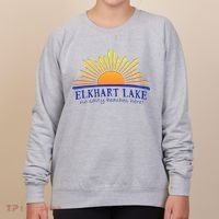 Elkhart Lake NO SALTY BEACHES HERE Sun Beach Wisconsin Women's Sweatshirt thumb 0