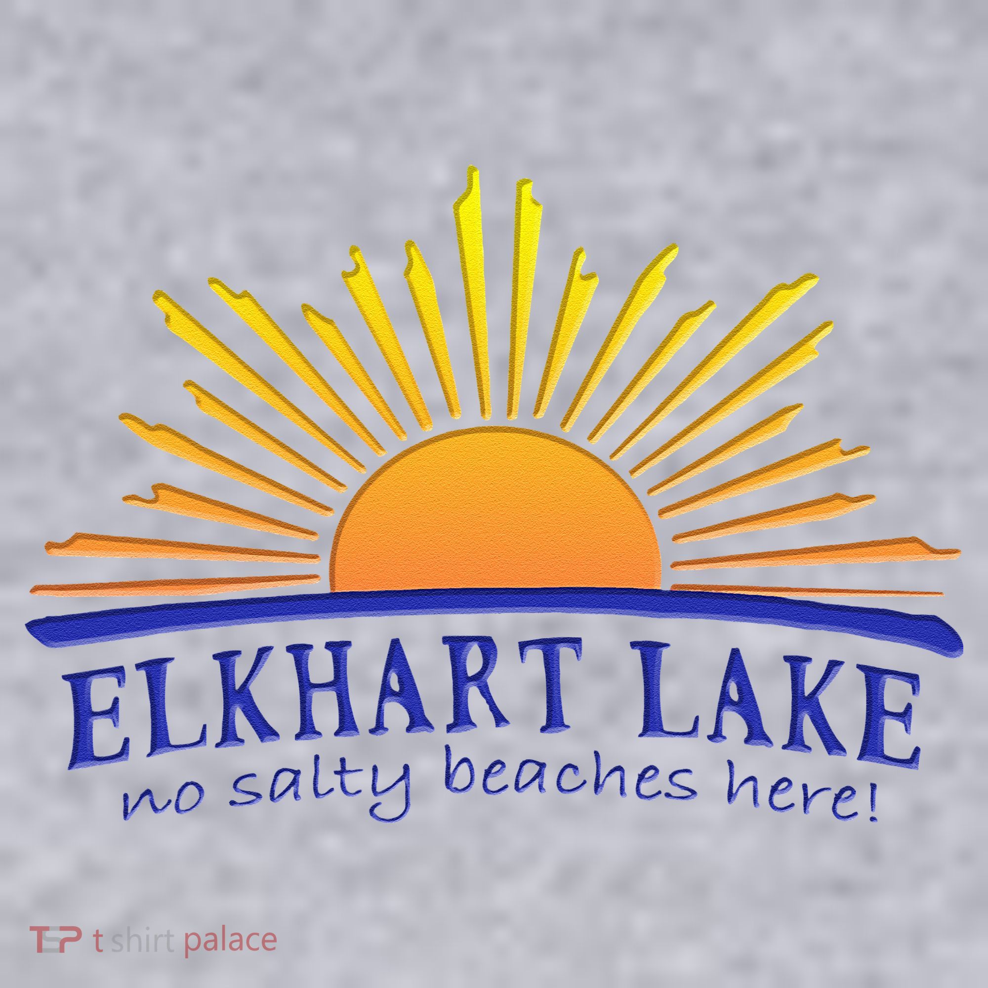 Elkhart Lake NO SALTY BEACHES HERE Sun Beach Wisconsin Women's Sweatshirt