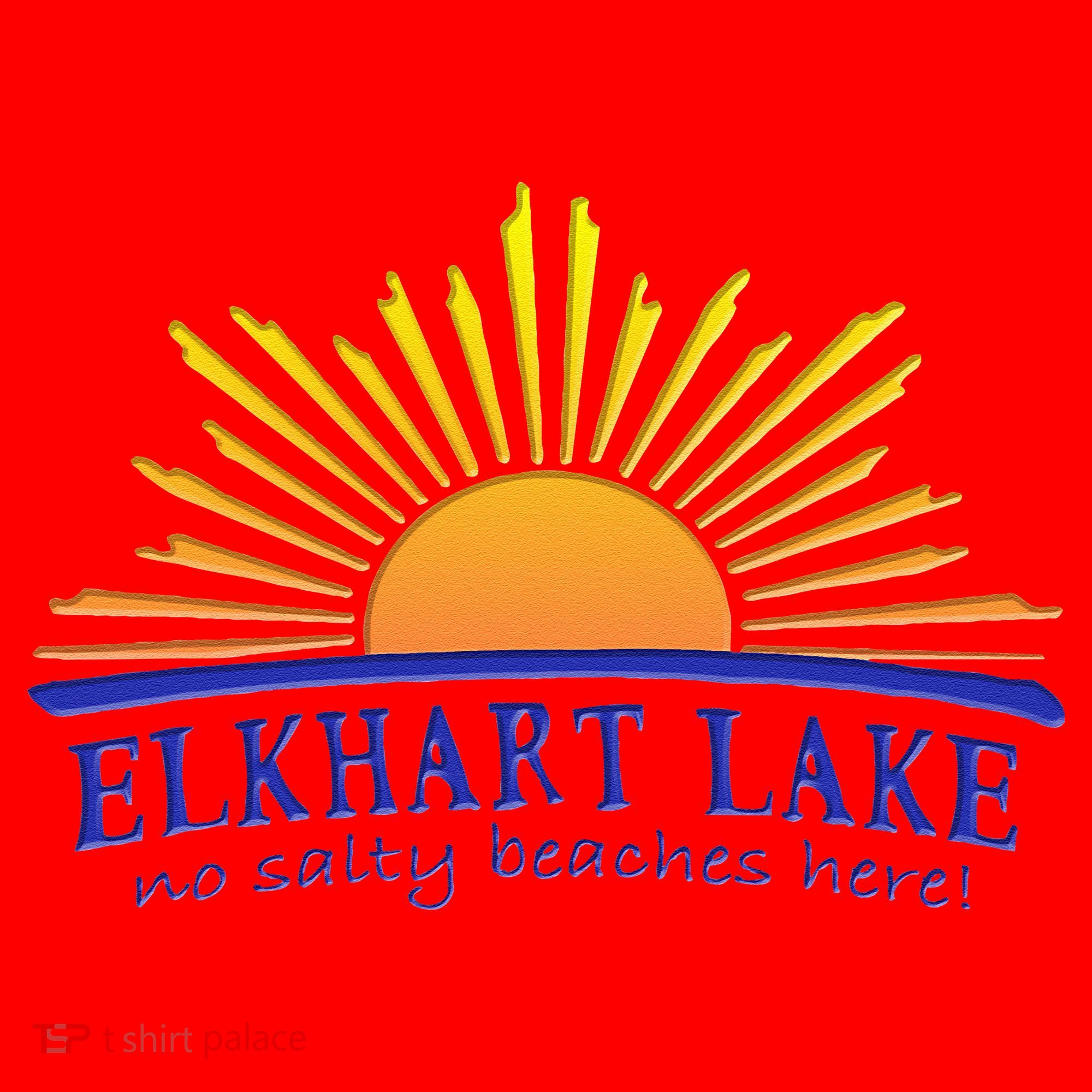 Elkhart Lake NO SALTY BEACHES HERE Sun Beach Wisconsin Santa Hat