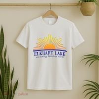 Elkhart Lake NO SALTY BEACHES HERE Sun Beach Wisconsin T-Shirt thumb 2