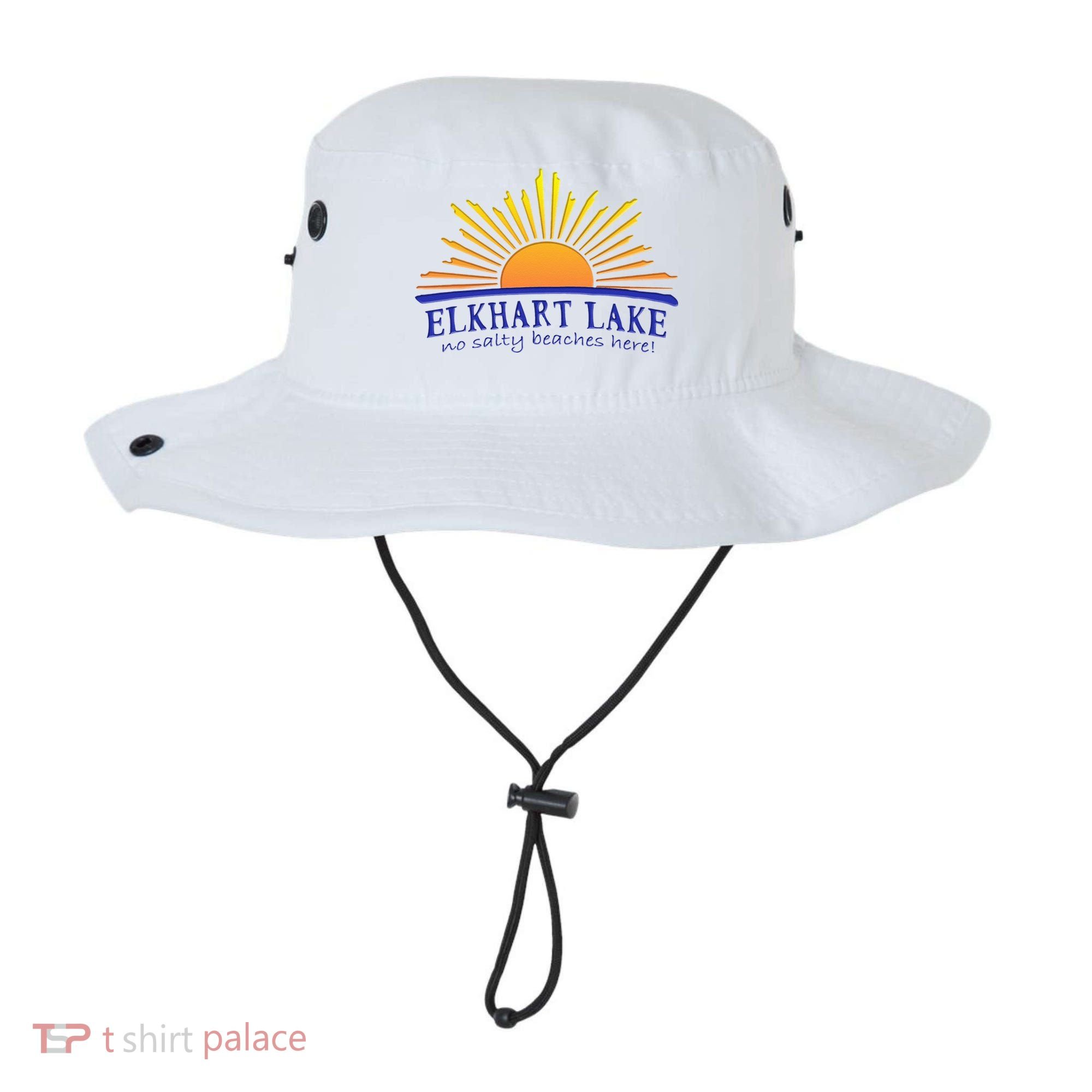 Elkhart Lake NO SALTY BEACHES HERE Sun Beach Wisconsin Bucket Hat