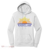 Elkhart Lake NO SALTY BEACHES HERE Sun Beach Wisconsin Women's Hoodie thumb 0