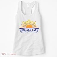 Elkhart Lake NO SALTY BEACHES HERE Sun Beach Wisconsin Women's Tank Top thumb 0