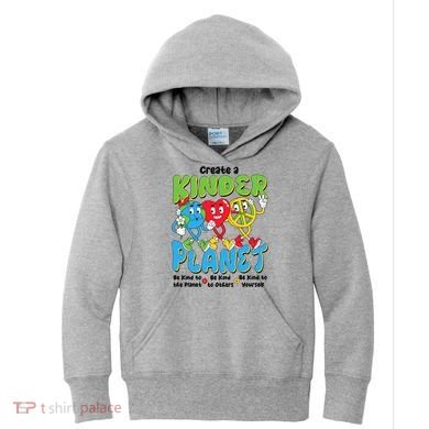 Earth Love Peace Create A Kinder Planet Earth Day Kids Hoodie