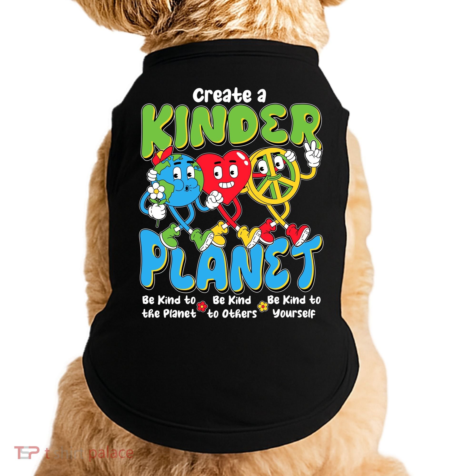 Earth Love Peace Create A Kinder Planet Earth Day Doggie Tank