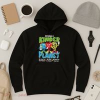 Earth Love Peace Create A Kinder Planet Earth Day Hoodie thumb 3