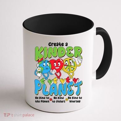 Earth Love Peace Create A Kinder Planet Earth Day Coffee Mug back
