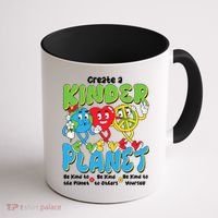 Earth Love Peace Create A Kinder Planet Earth Day Coffee Mug thumb 1