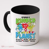 Earth Love Peace Create A Kinder Planet Earth Day Coffee Mug thumb 0