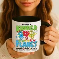 Earth Love Peace Create A Kinder Planet Earth Day Coffee Mug thumb 3