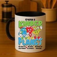 Earth Love Peace Create A Kinder Planet Earth Day Coffee Mug thumb 4