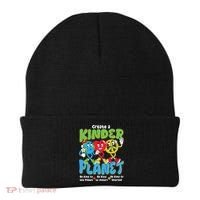 Earth Love Peace Create A Kinder Planet Earth Day Beanie thumb 0