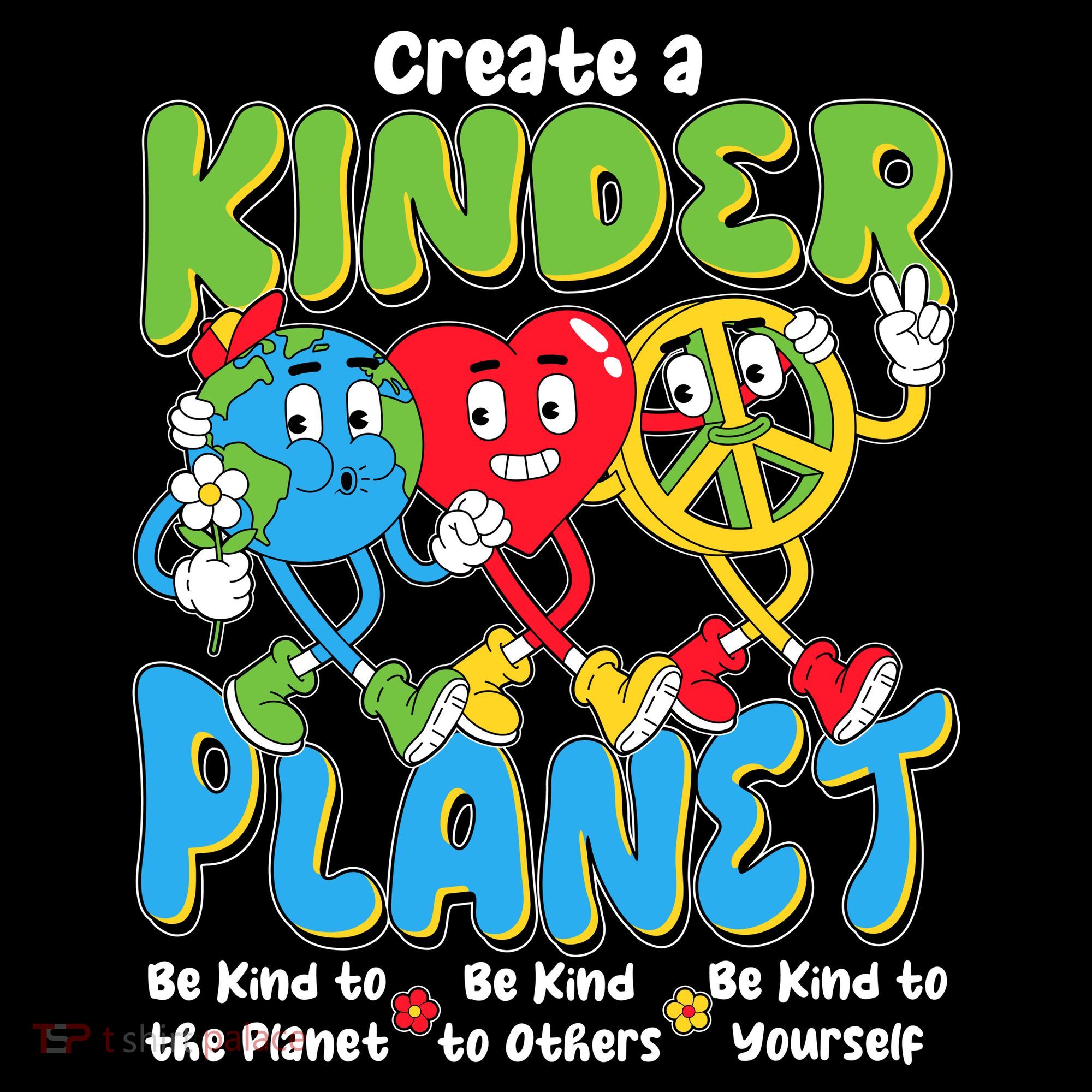 Earth Love Peace Create A Kinder Planet Earth Day Coaster