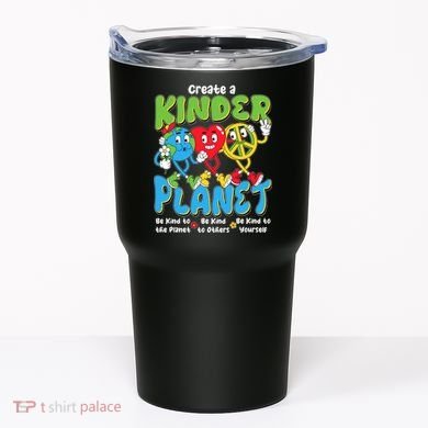 Earth Love Peace Create A Kinder Planet Earth Day Tumbler