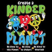 Earth Love Peace Create A Kinder Planet Earth Day Ornament thumb 1