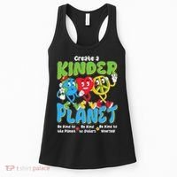 Earth Love Peace Create A Kinder Planet Earth Day Women's Tank Top thumb 0