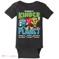 Earth Love Peace Create A Kinder Planet Earth Day Baby Bodysuit thumb 0