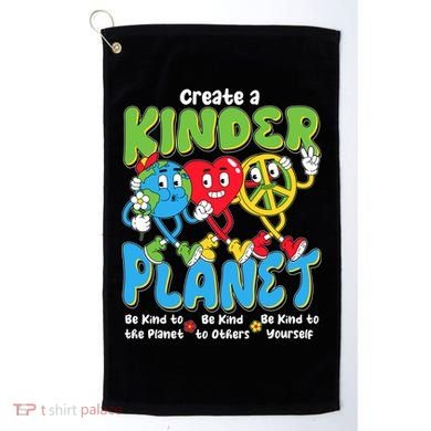 Earth Love Peace Create A Kinder Planet Earth Day Golf Towel