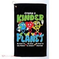 Earth Love Peace Create A Kinder Planet Earth Day Golf Towel thumb 0