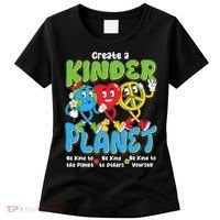 Earth Love Peace Create A Kinder Planet Earth Day Women's T-Shirt thumb 0