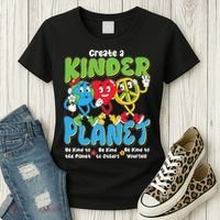 Earth Love Peace Create A Kinder Planet Earth Day Women's T-Shirt thumb 3