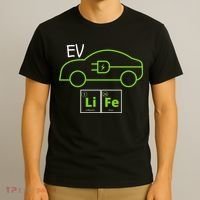 EV Life Periodic Table Of Elements Electric Vehicle Electric Power EV Driver T-Shirt thumb 3
