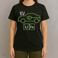 EV Life Periodic Table Of Elements Electric Vehicle Electric Power EV Driver T-Shirt thumb 4