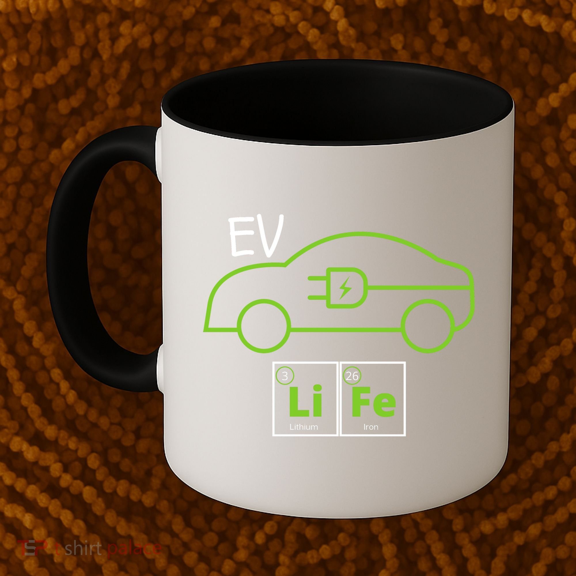 EV Life Periodic Table Of Elements Electric Vehicle Electric Power EV Driver Coffee Mug