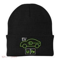 EV Life Periodic Table Of Elements Electric Vehicle Electric Power EV Driver Beanie thumb 0